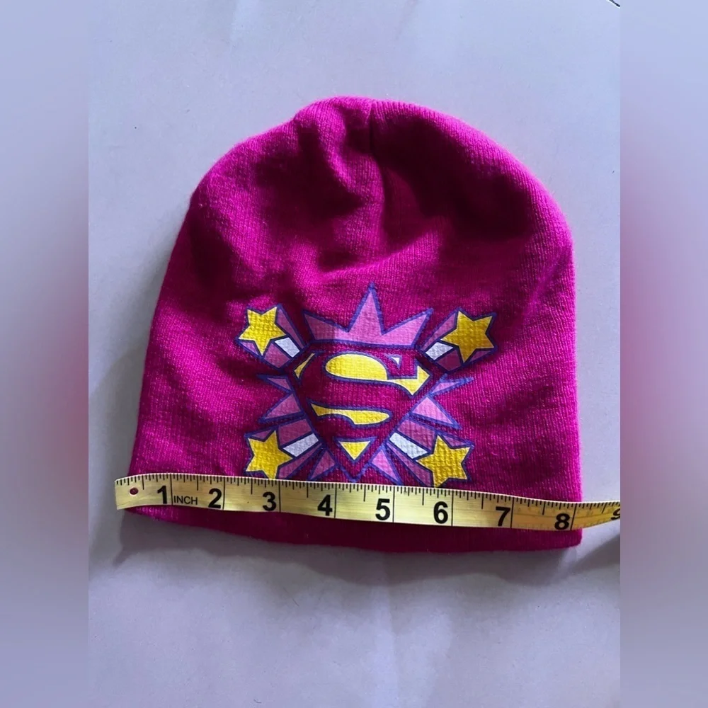 Súper Girl Pink Beanie (Pre-Owned) winter Hat
